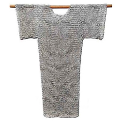 Chainmail Hauberk Shirt Riveted Flat Steel 62-9328