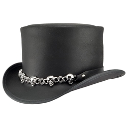 El Dorado Top Hat 5 Skull Band - Black