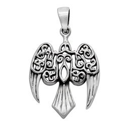 Morrigan Raven Pendant - Small - Sterling Silver