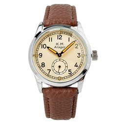 German WW2 Kriegsmarine Service Watch - Brown Strap,German Navy Watch