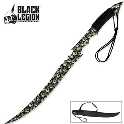 Black Legion Green Eyed Skull Sword