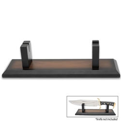 Premium Knife Display Stand - Desktop Presentation - Dark Brown