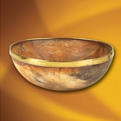 Einar Horn Feasting Bowl with Brass Rim