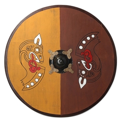 Viking Wooden Shield with Horse AH-4370