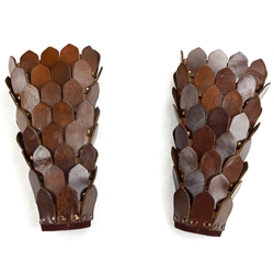 Scale Leather Greaves