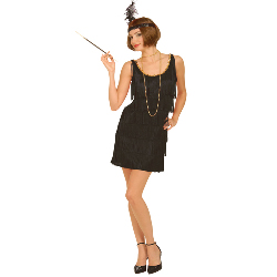 Black Flapper Adult Plus Costume 100-144659
