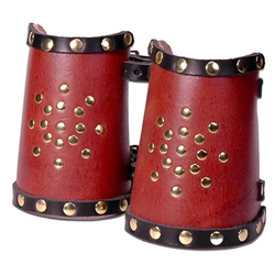 Starburst Leather Wrist Bracers