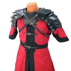 Leather Warrior Pauldrons – Articulated Shoulder Armor for SCA, LARP & Renaissance Faire