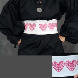 Embroidered Renaissance Heart Belt
