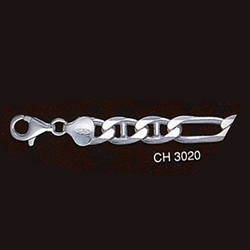 Figarucci Silver Chain  CH3020