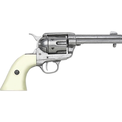 Replica M1873 Antique Finish Quick Draw Revolver, Ivory Grooved Grips Non-Firing