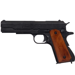 Replica M1911A1 Pistol Dark Grip Non Firing WWII  - Field Strippable