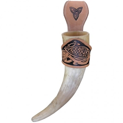 Leather Drinking Horn Carrier Deluxe GH0011