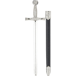 Silver Trim Excalibur Letter Opener with Scabbard